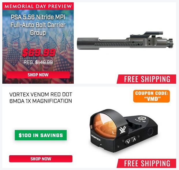 Palmetto State Armory Optics Flash Sale Deals! Memorial Day Preview Deals!